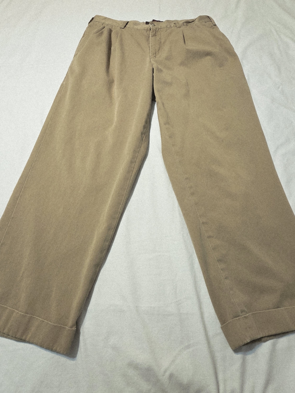 Abercrombie & Fitch Durable Goods Vintage 90's Men's Tan Pleated Chino Pants